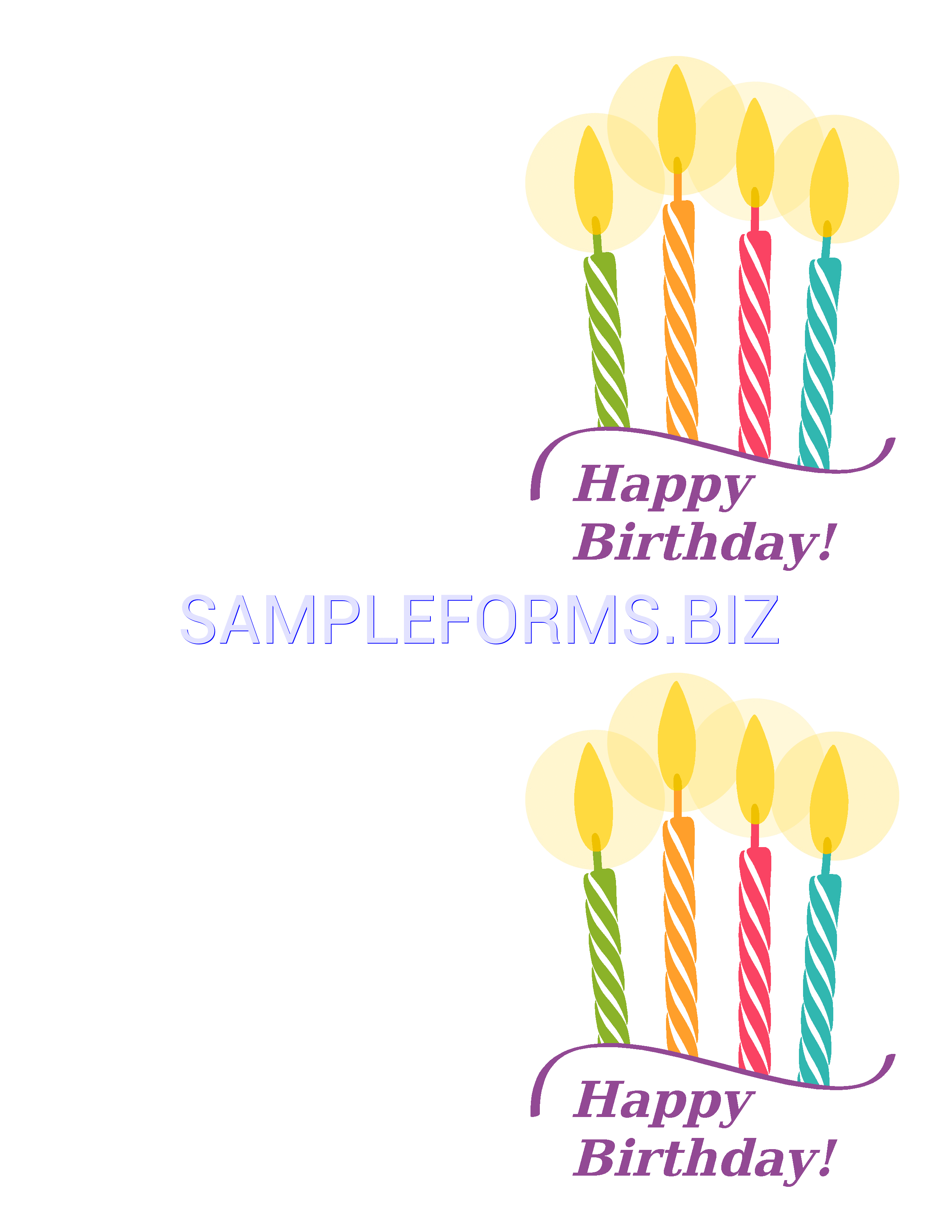 Preview free downloadable Birthday Card Template 3 in PDF (page 1)